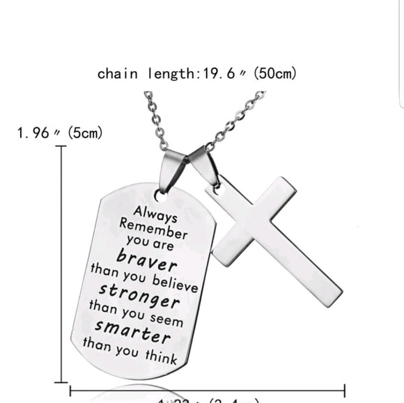 ❣❣❣SALE❣❣❣ CROSS W ..Dog TAG PENDANT - Picture 2 of 4